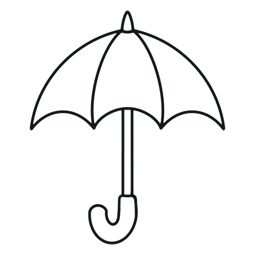 Open umbrella stripes stroke