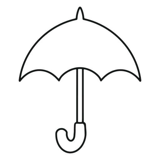 Open umbrella stroke PNG Design