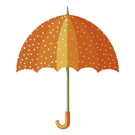 Ilustraci?n de puntos de paraguas naranja Diseño PNG
