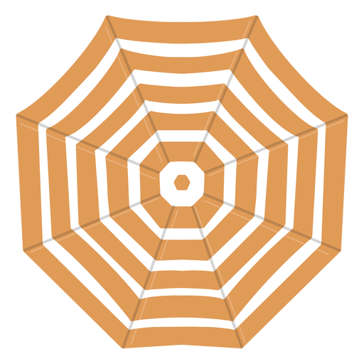 Orange Regenschirm von oben Abbildung PNG-Design