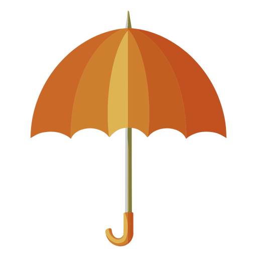 Ilustración de rayas de paraguas naranja Diseño PNG