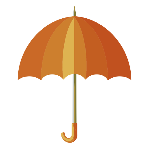 Orange umbrella stripes illustration - Transparent PNG & SVG vector file