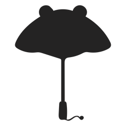 Panda paraguas silueta Diseño PNG