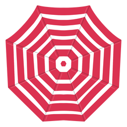 Red umbrella from above illustration Red umbrella from above illustration