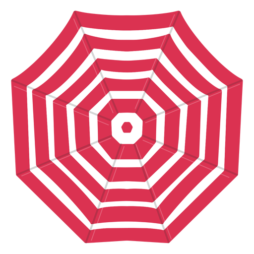 Red umbrella from above illustration PNG Design