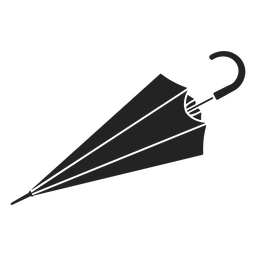 Guarda-chuva fechado simples preto Transparent PNG