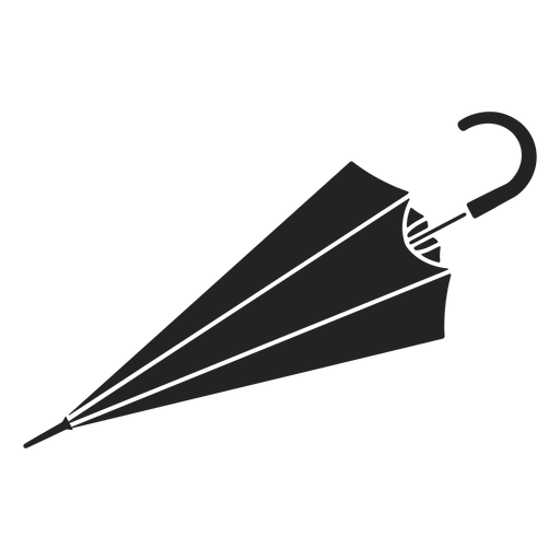 Simple closed umbrella black PNG Design