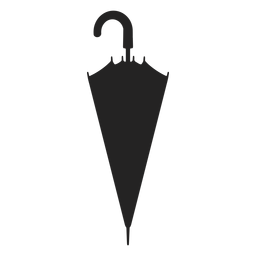 Einfache geschlossene Regenschirm-Silhouette PNG-Design