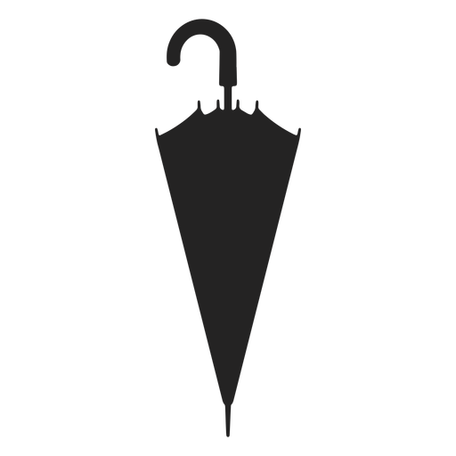 Simple closed umbrella silhouette PNG Design