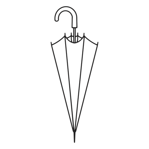 Curso de guarda-chuva fechado simples Desenho PNG