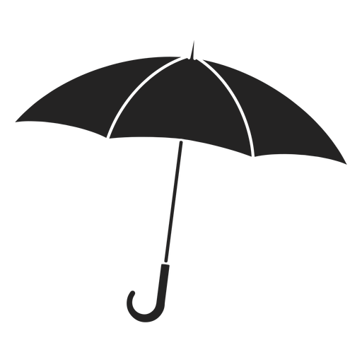 Simple open umbrella black - Transparent PNG & SVG vector file