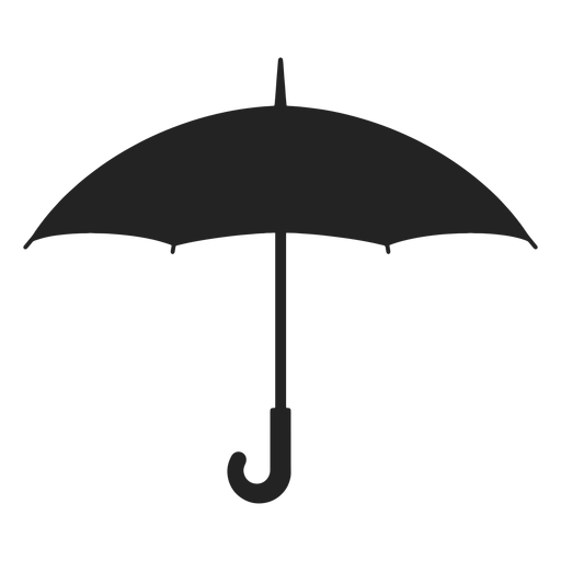 Einfache offene Regenschirm-Silhouette PNG-Design