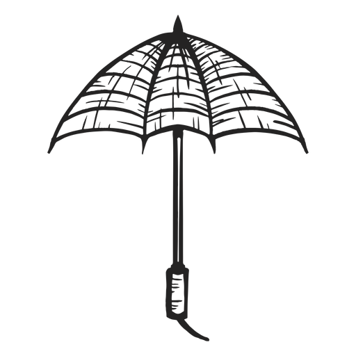 Kleine offene Regenschirmhand gezeichnet PNG-Design