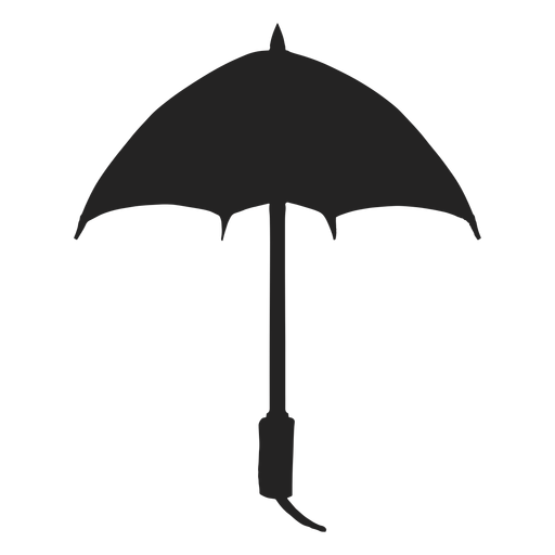 Silhueta pequena de guarda-chuva aberta