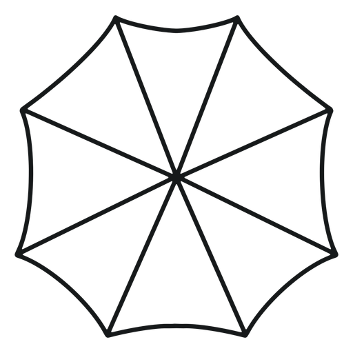 Paraguas sobre el trazo Diseño PNG