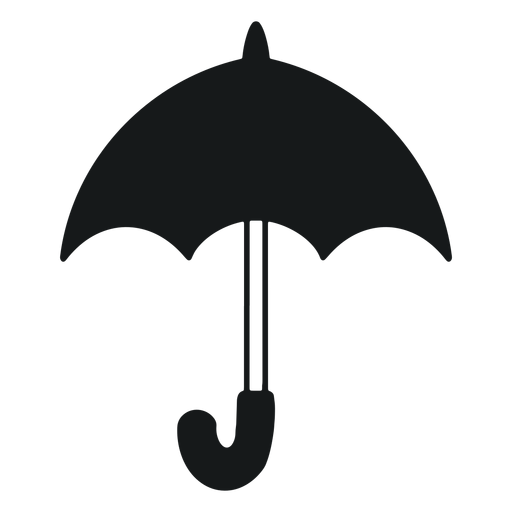 Umbrella black and white PNG Design