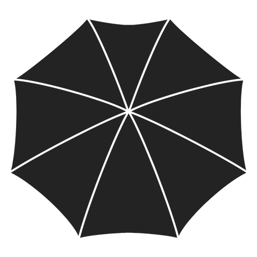 Regenschirm von oben schwarz PNG-Design