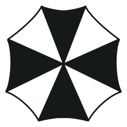 Regenschirm von oben schwarz und weiß PNG-Design