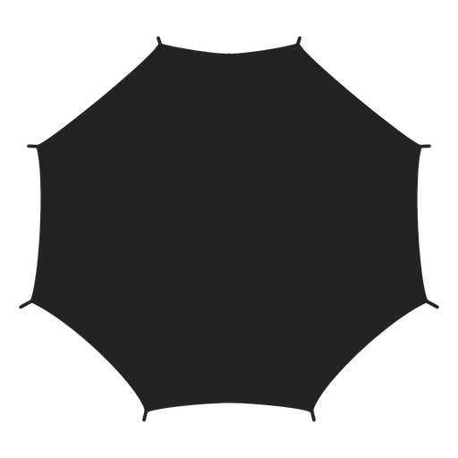Regenschirm von oben Silhouette PNG-Design