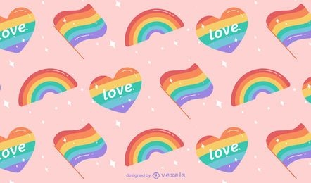 Diseño de patrón de arco iris de orgullo