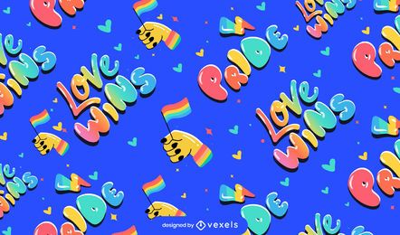 Pride love wins pattern design Pride love wins pattern design