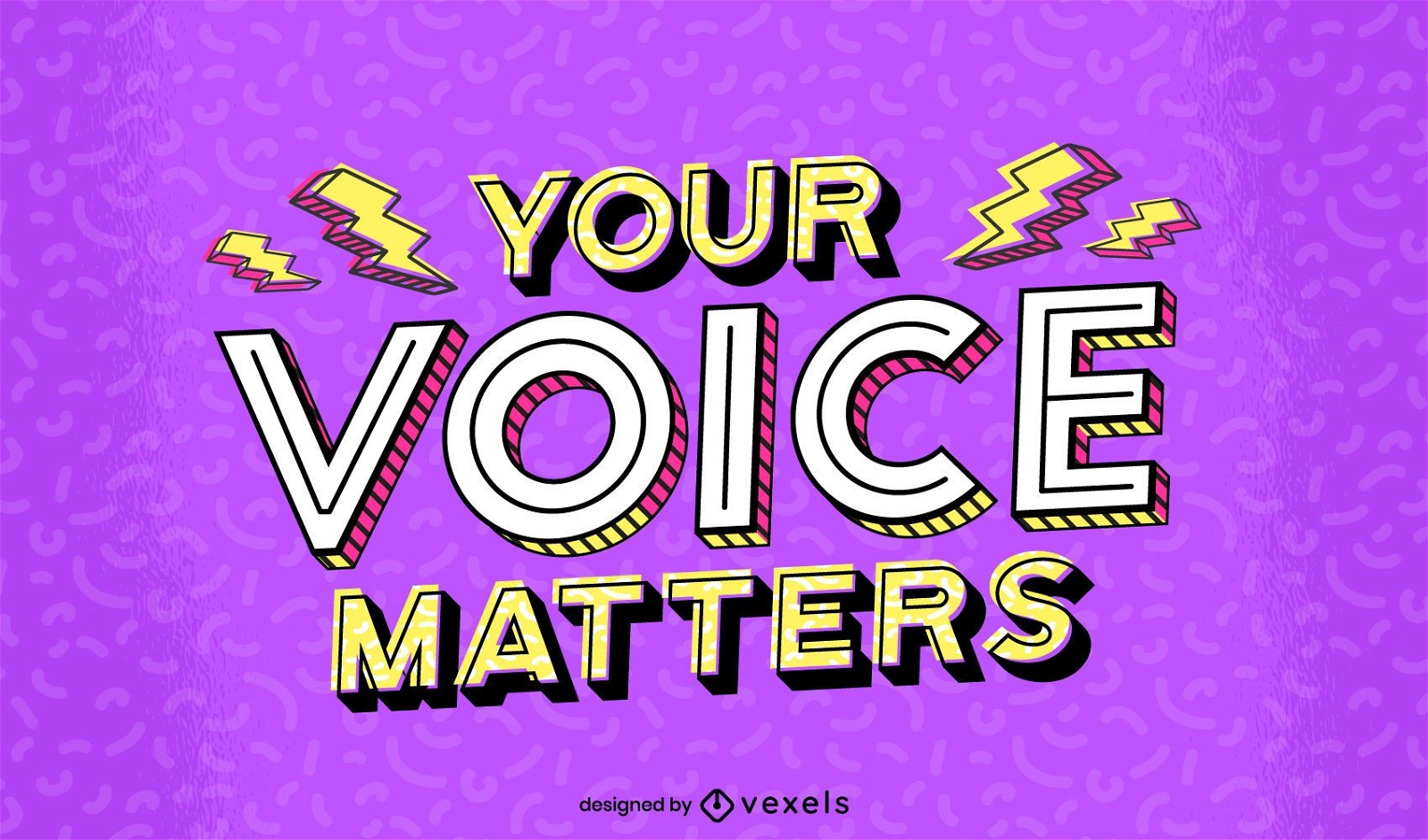 Your voice matters lettering design