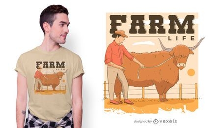 Farm Life Zitat T-Shirt Design