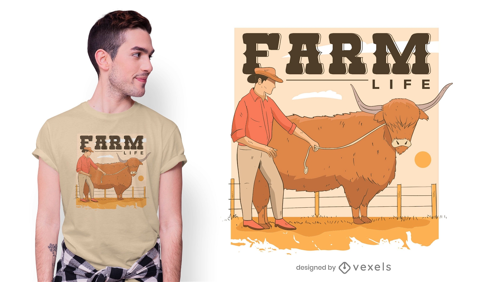 Dise?o de camiseta Farm Life Quote