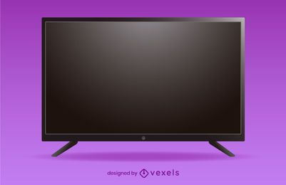 design de ilustração de tv plana