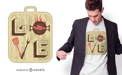 Diseño de camiseta Love BBQ Diseño de camiseta Love BBQ