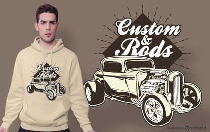 Download Hot Rod Vintage Car Vector Download PSD Mockup Templates