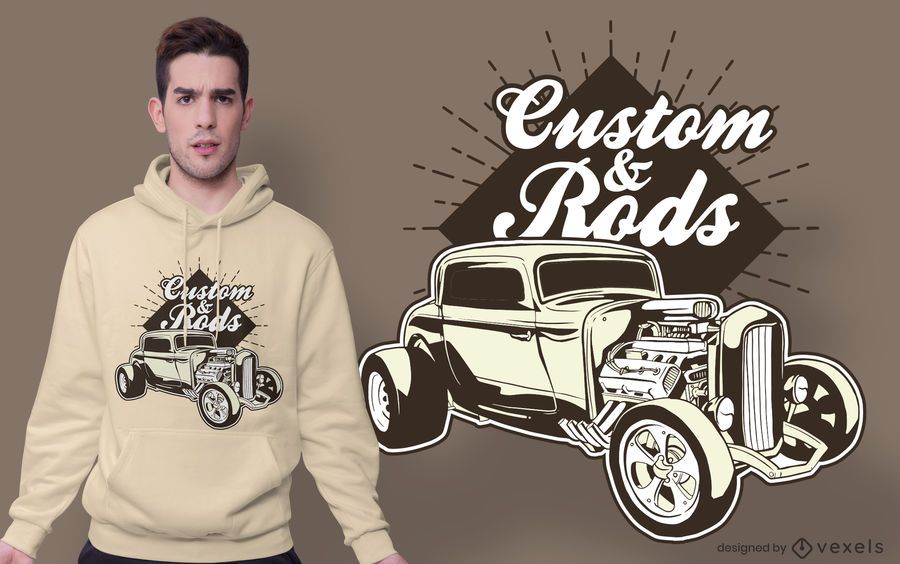 Hot Rod Custom Quote T-shirt Design Hot Rod Custom Quote T-shirt Design