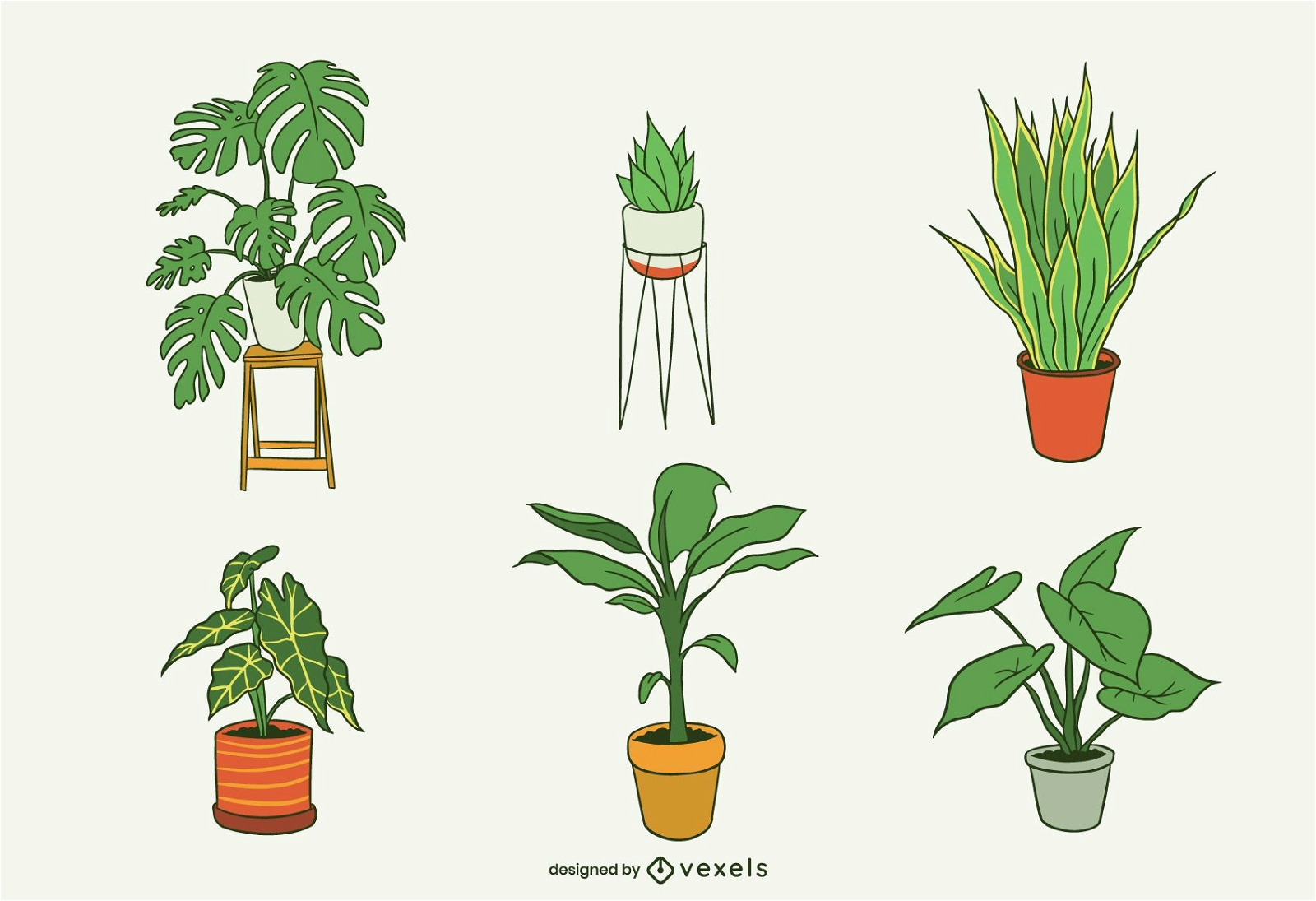 Paquete de ilustraciones de plantas de la casa