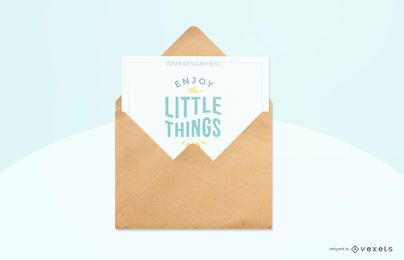 sky blue greeting card mockup