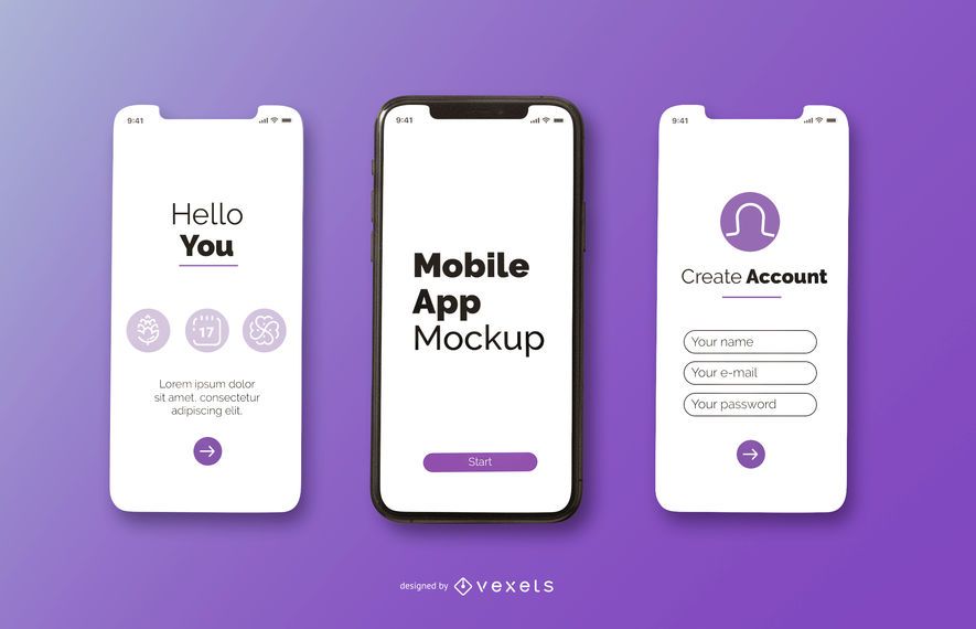 Mobile App Mockup Design - PSD Mockup Download