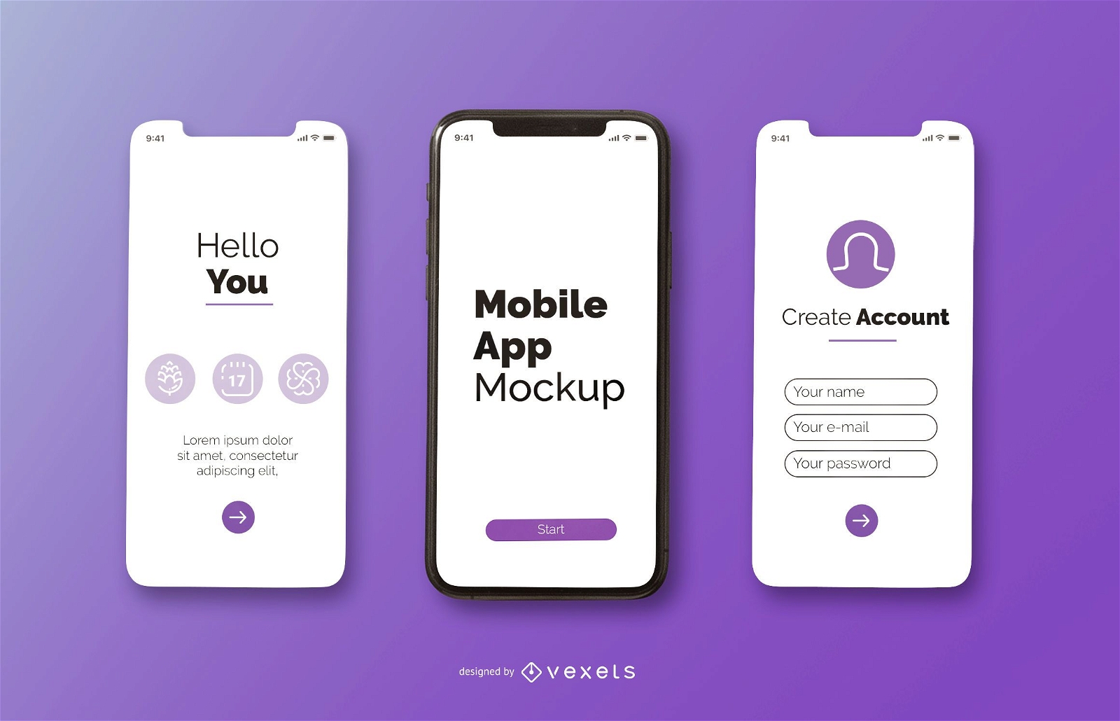 mobile app mockup design 