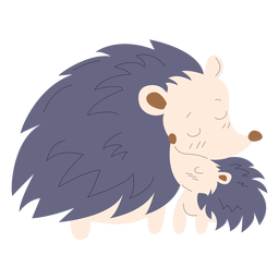 Tiere Mutter und Baby Stachelschwein Illustration PNG-Design