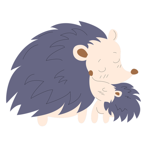 Download Animals mom and baby porcupine illustration - Transparent ...