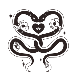 Anti valentines sticker snakes PNG Design