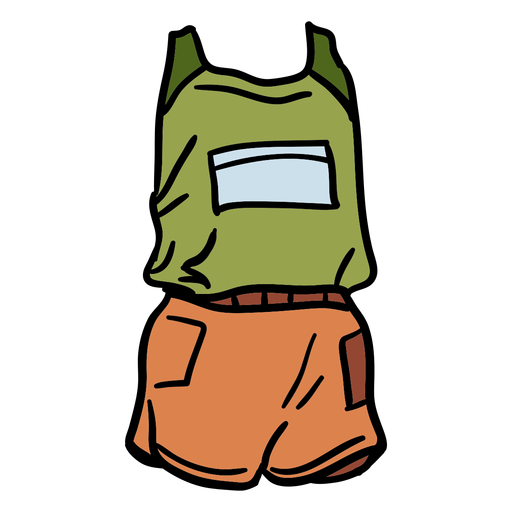 Camiseta de atletismo pantalones cortos hombres dibujados a mano Diseño PNG