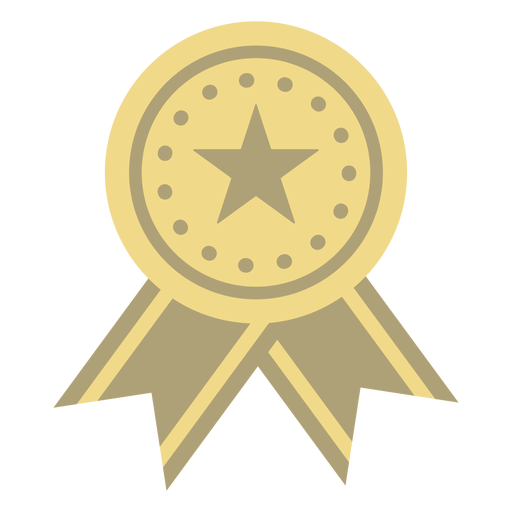 Premio insignia círculo estrella plana Diseño PNG