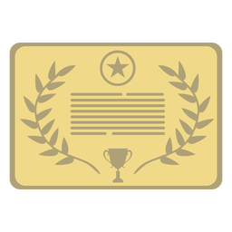 Award plaque star first flat PNG Design