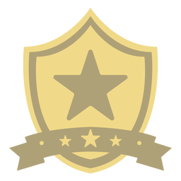 Prêmio escudo estrela primeiro plano Desenho PNG