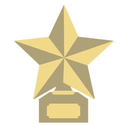 Prêmio estrela troféu primeiro plano