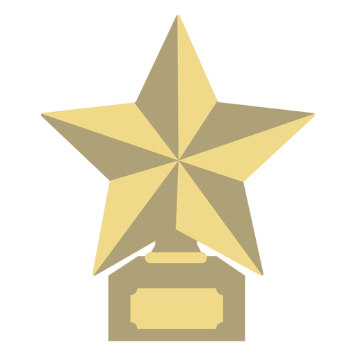 Premio trofeo estrella primer piso Diseño PNG