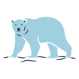 Ilustración de oso azul