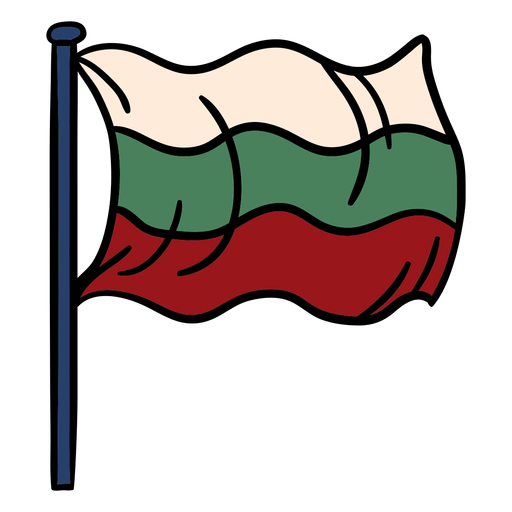 Bandeira da Bulgária desenhada à mão Desenho PNG