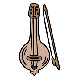 Bulgarien Gadulka Musik Hand gezeichnet PNG-Design