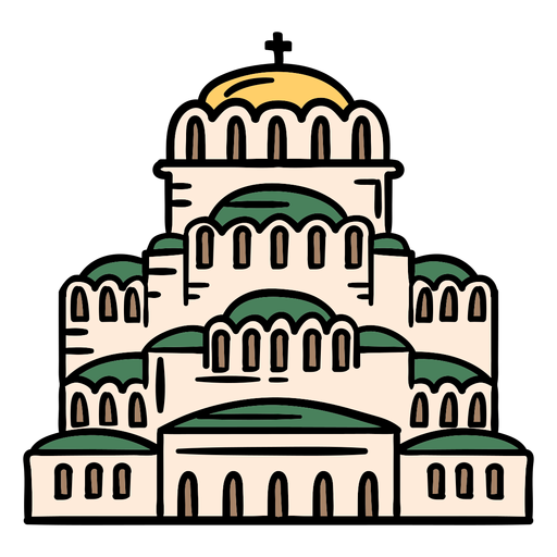 Kathedrale Hand gezeichnet PNG-Design