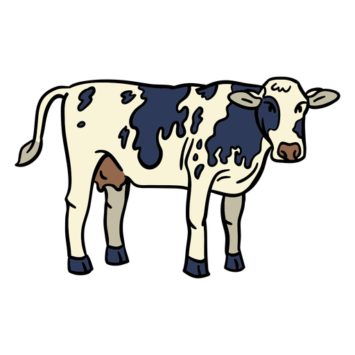 Dibujado a mano vaca Diseño PNG